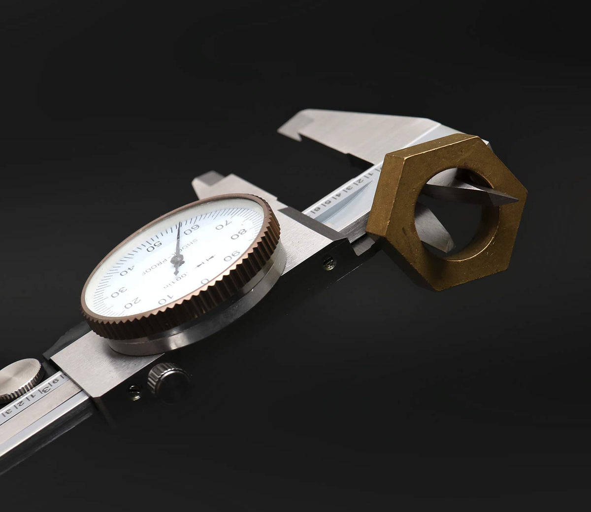 0-8'' by 0.001'' Precision Dial Caliper, Stainless Steel K63662