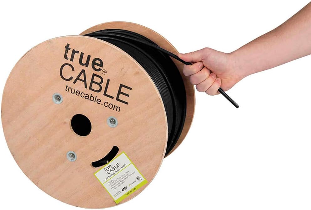 1000ft White 23AWG Solid Bare Copper Bulk Ethernet Cable X3253