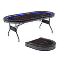 10-Player Poker Table with LED Lights B260