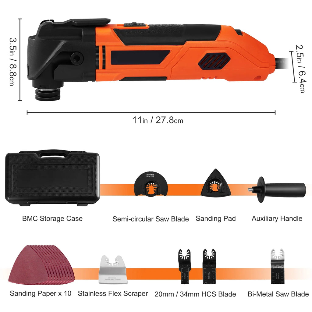 Oscillating Multi Tool 11000-22000 OPM 6 Variable Speeds V962398
