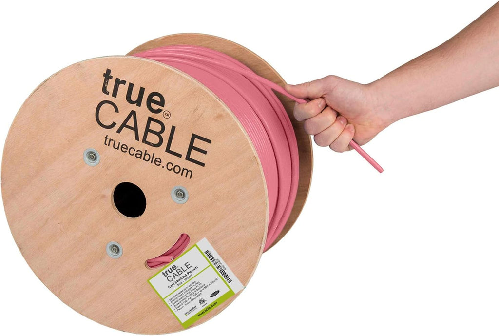 1000ft White 23AWG Solid Bare Copper Bulk Ethernet Cable X3253