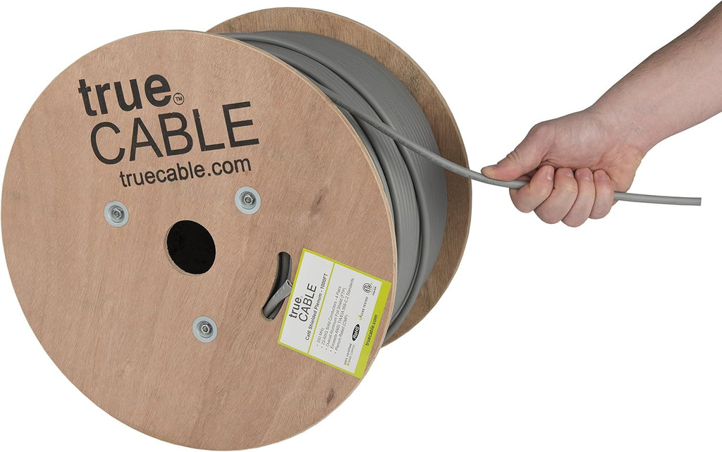 1000ft White 23AWG Solid Bare Copper Bulk Ethernet Cable X3253