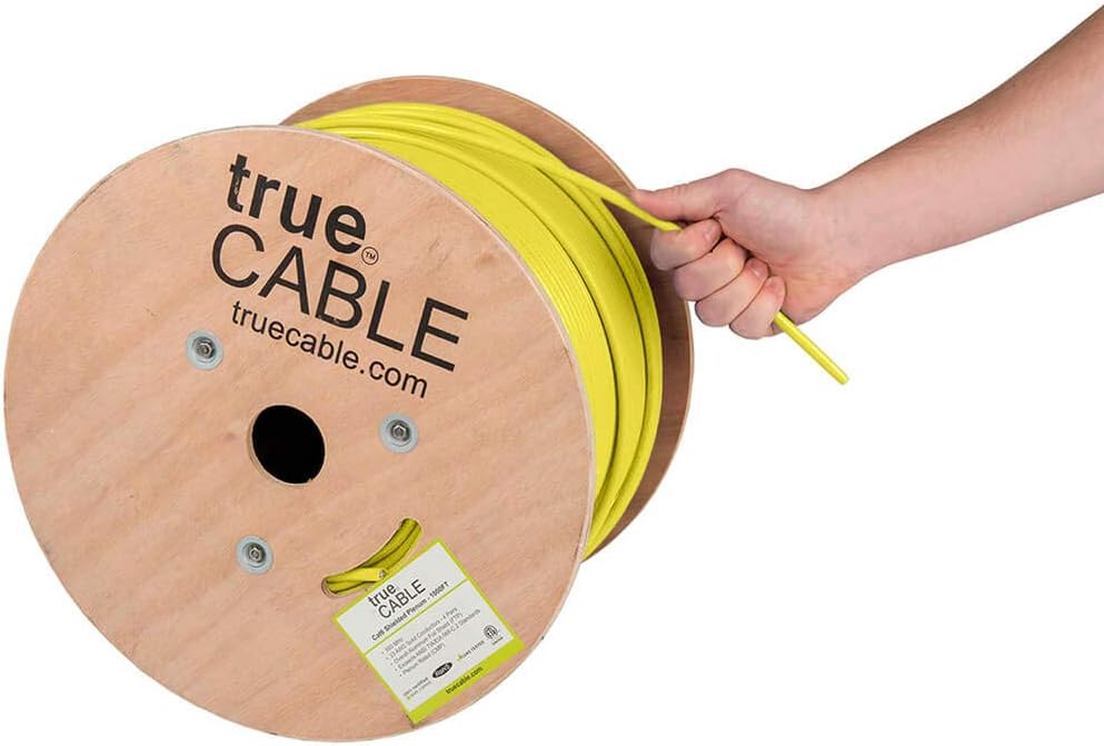 1000ft White 23AWG Solid Bare Copper Bulk Ethernet Cable X3253