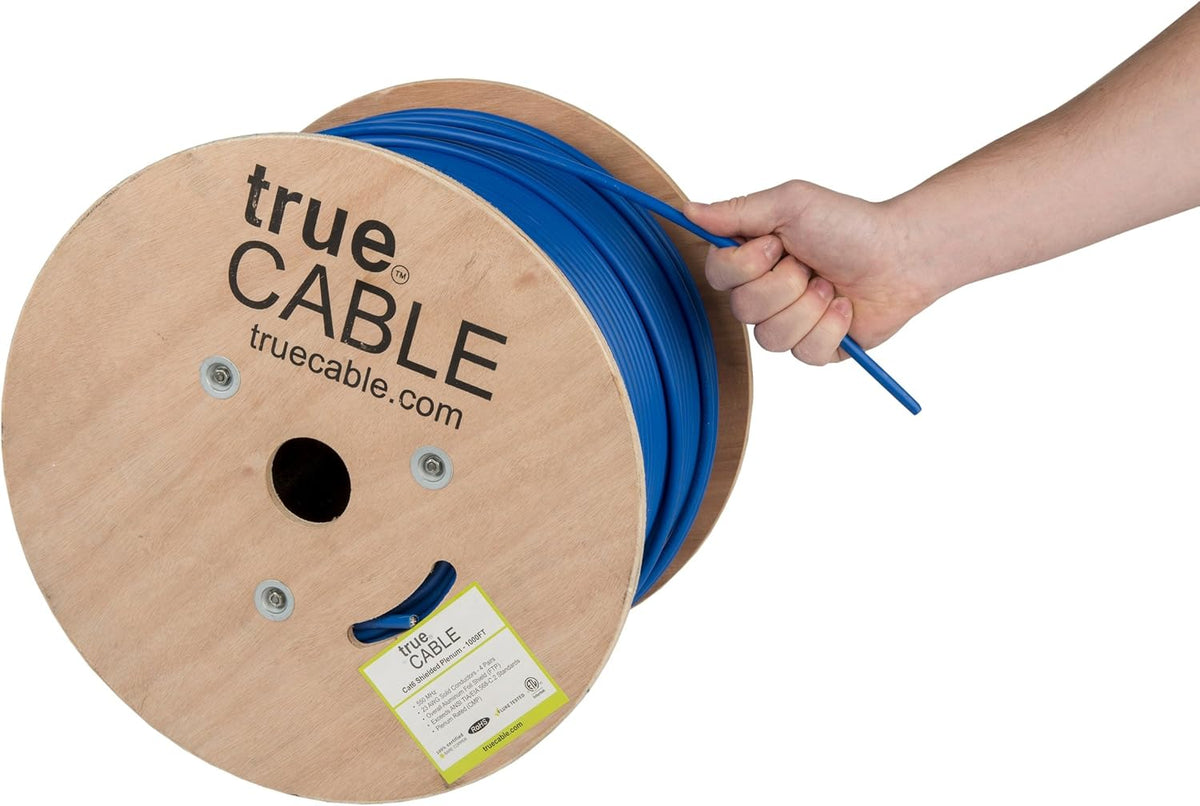 1000ft White 23AWG Solid Bare Copper Bulk Ethernet Cable X3253