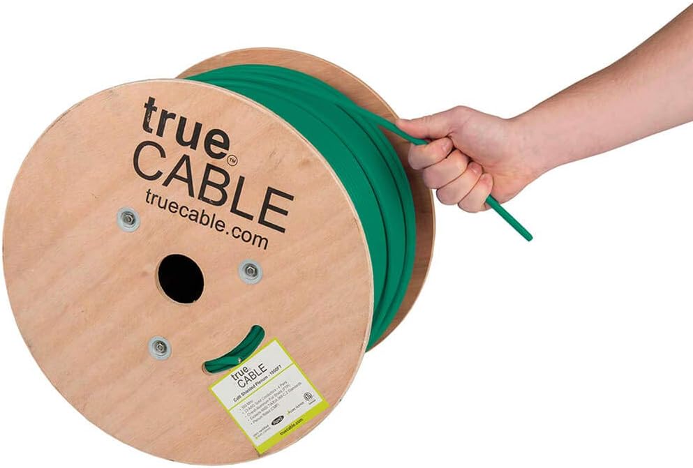 1000ft White 23AWG Solid Bare Copper Bulk Ethernet Cable X3253