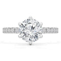 0.9 CTW Round Diamond Solitaire Engagement Ring in 14K White Gold Q65109