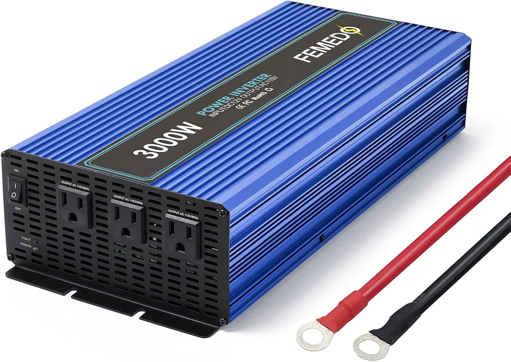 3000W Modified Sine Wave Inverter 3 AC Outlets DC 12V to AC 110V B359