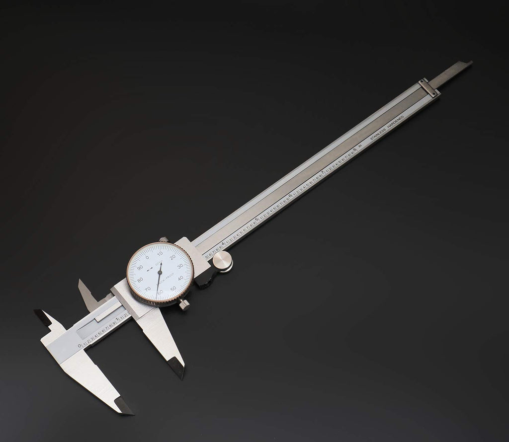 0-8'' by 0.001'' Precision Dial Caliper, Stainless Steel K63662
