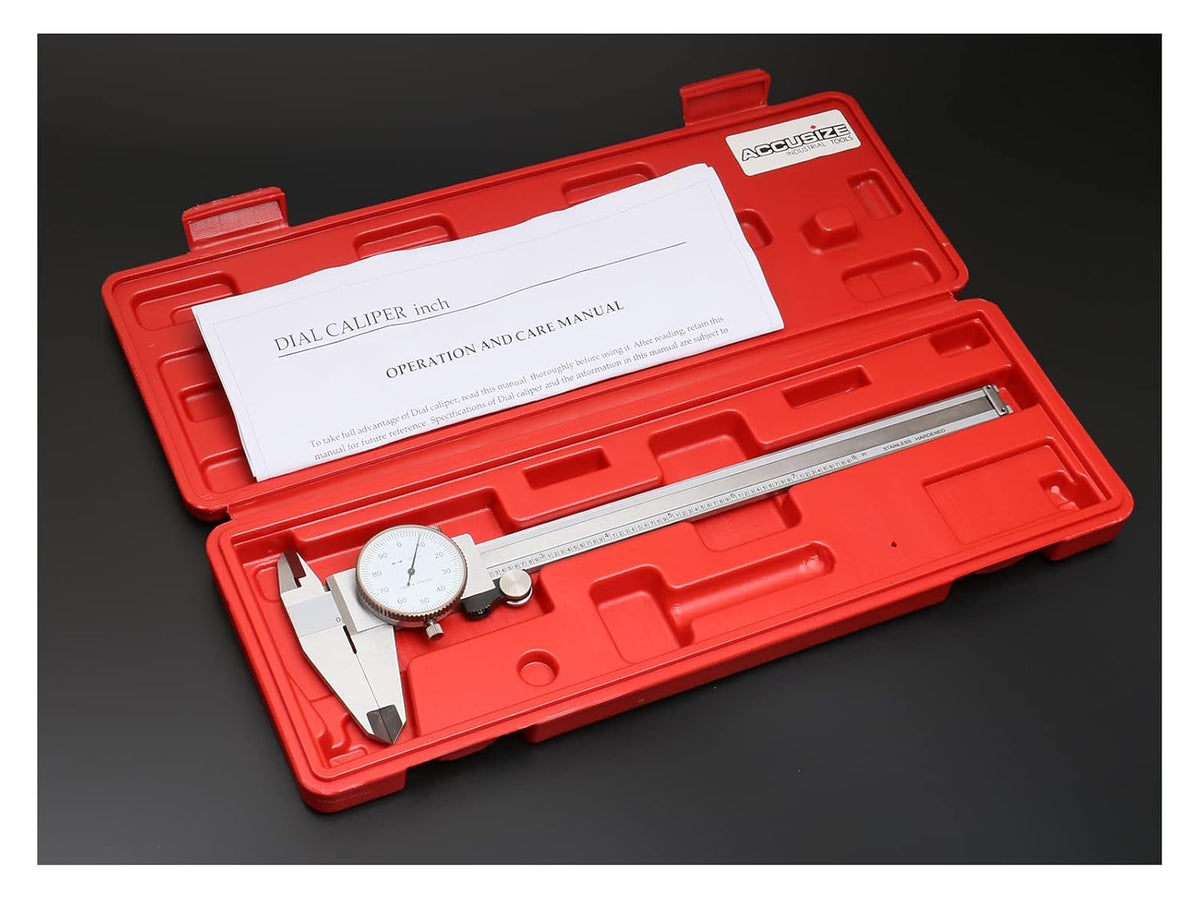 0-8'' by 0.001'' Precision Dial Caliper, Stainless Steel K63662