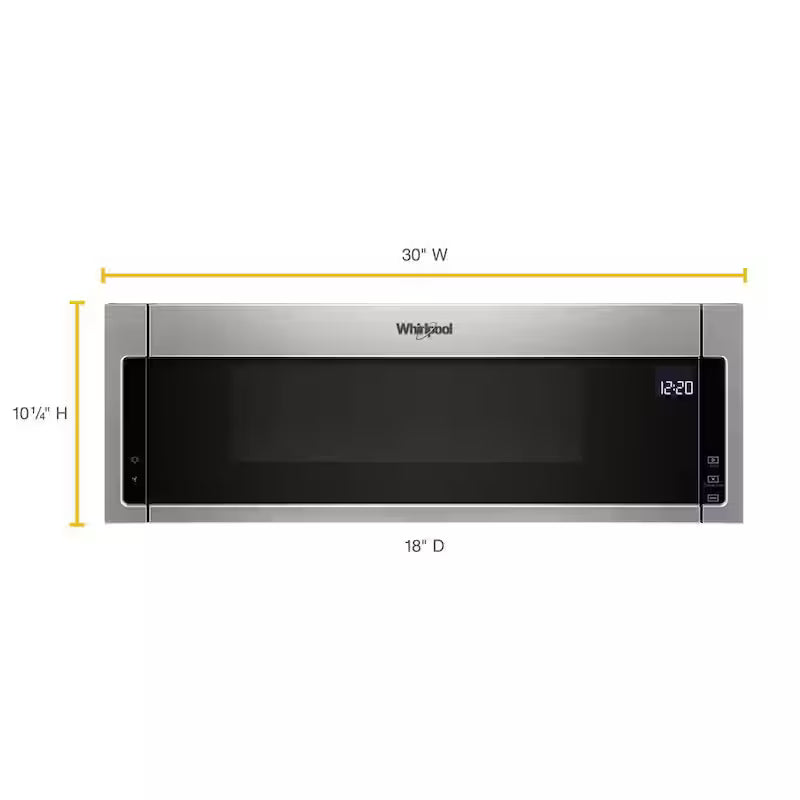 1.1 cu. ft. Low Profile Microwave Hood Combination Stainless Steel W597