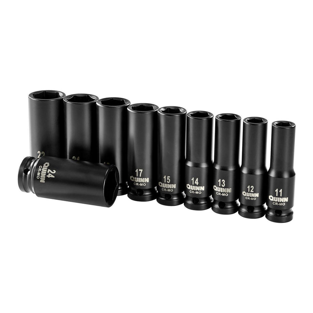 1/2 in. Drive Metric Impact Deep Socket Set, 10-Piece N7890